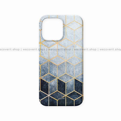 White & Black Geometric Mobile Cover