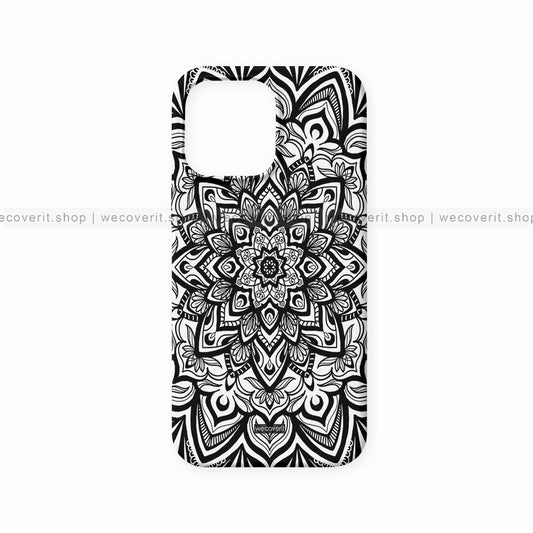 Black Mandala Art Mobile Cover