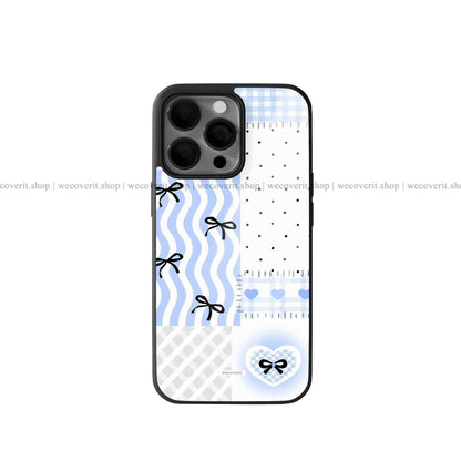 Blue Bow Diary Premium Glossy Phone Cover