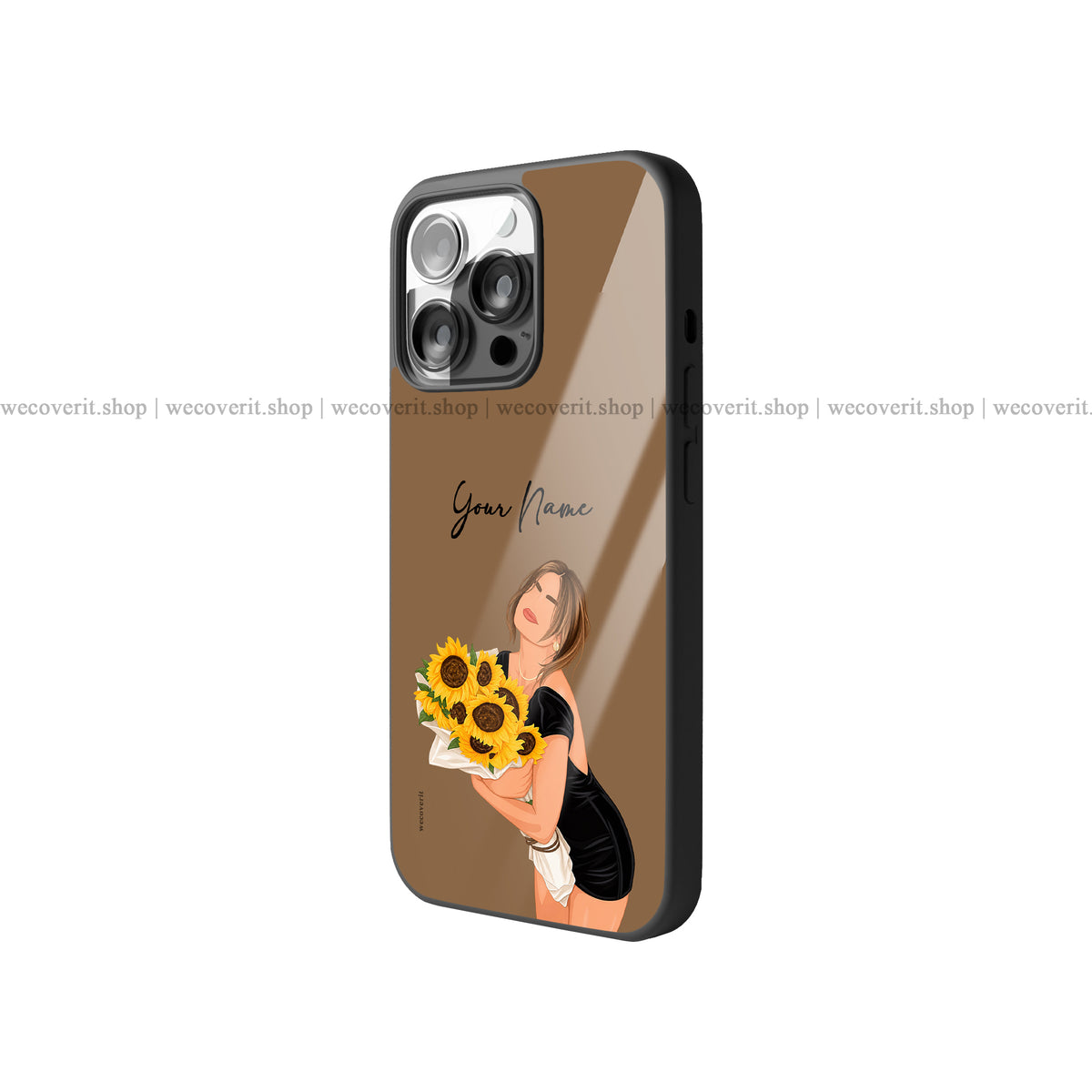 Sunflower Crush Illustration Premium Glossy Phone Cover