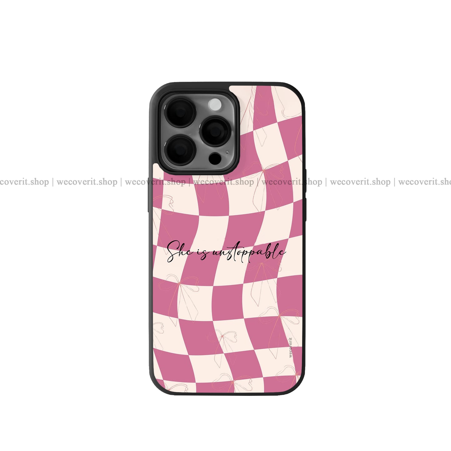 Pink Chess Premium Glossy Phone Cover