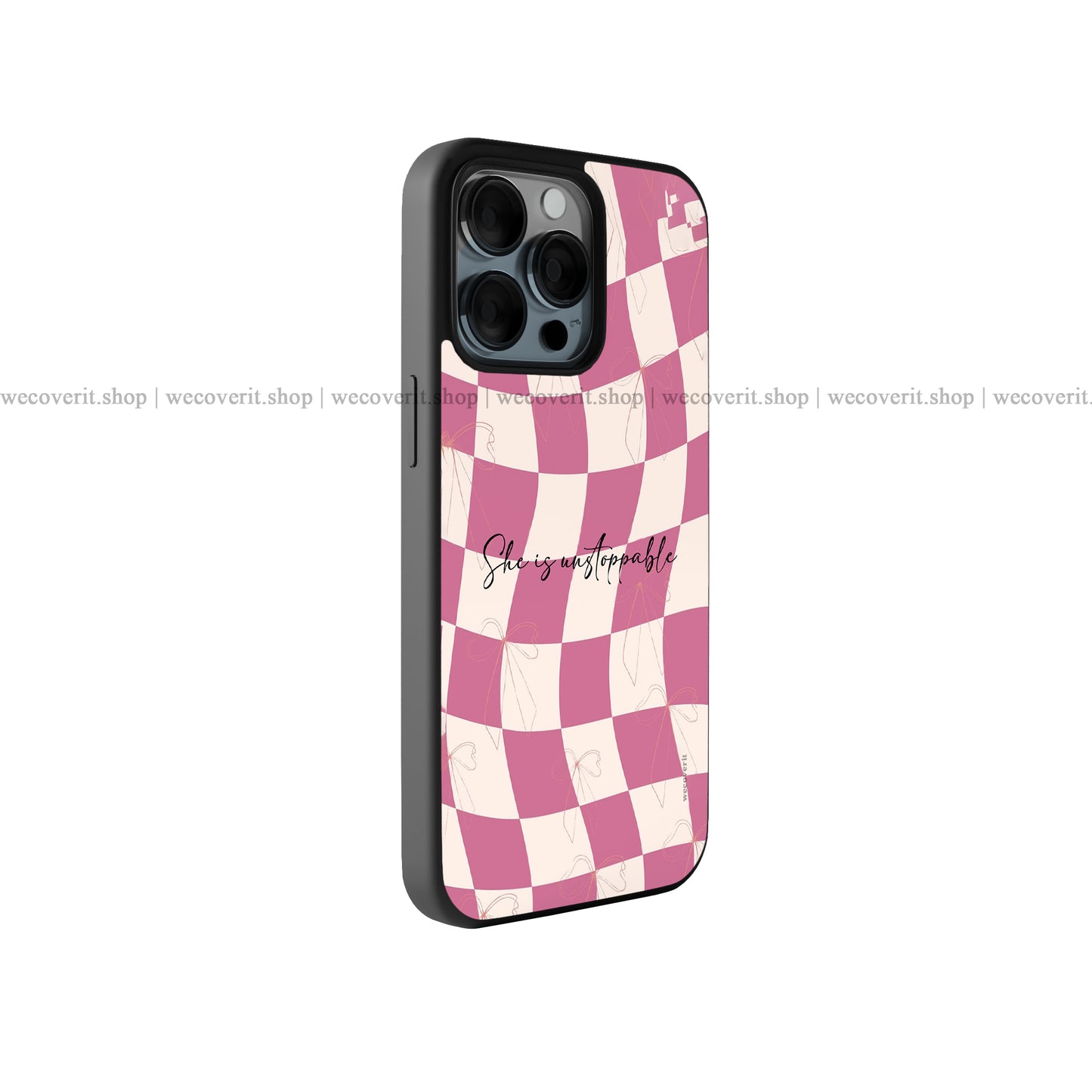 Pink Chess Premium Glossy Phone Cover