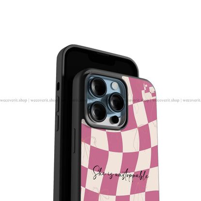 Pink Chess Premium Glossy Phone Cover