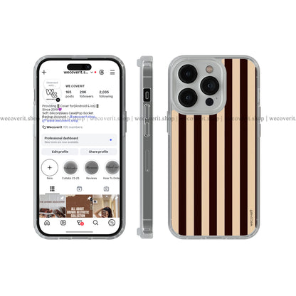 Latte Stripe Aesthetic Soft Cover