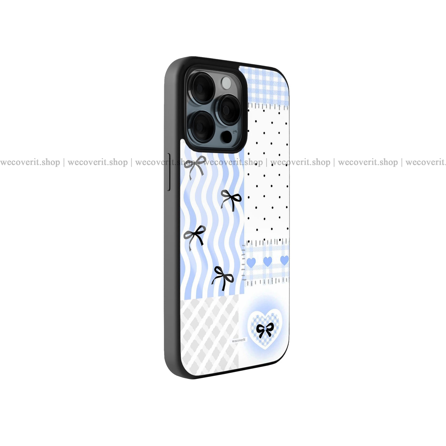 Blue Bow Diary Premium Glossy Phone Cover