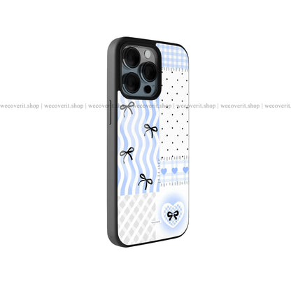 Blue Bow Diary Premium Glossy Phone Cover