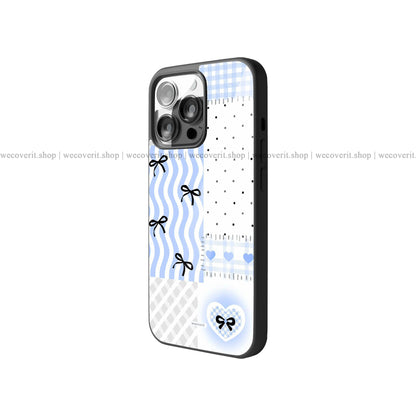 Blue Bow Diary Premium Glossy Phone Cover