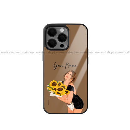 Sunflower Crush Illustration Premium Glossy Phone Cover