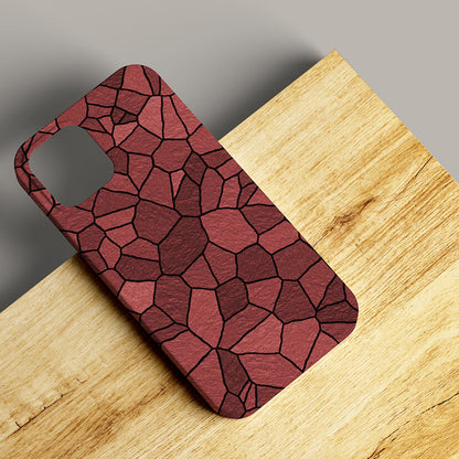 Red Shade Geometric Mobile Cover