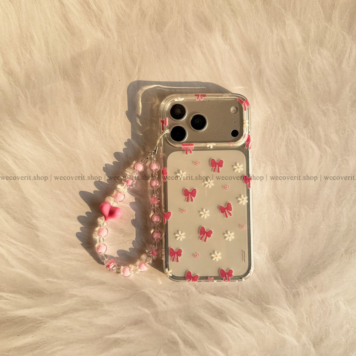Rosy Ribbon with Charm Cover