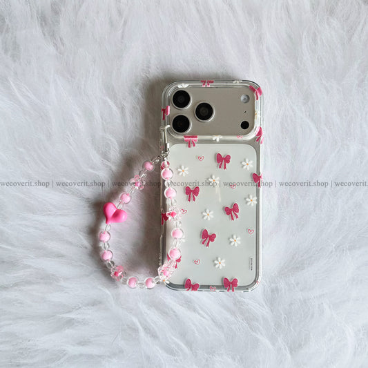 Rosy Ribbon with Charm Cover