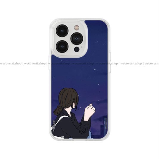A Girl Waiting Girl Illustration Soft Mobile Cover