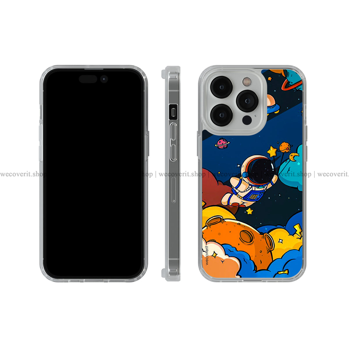 Astronaut Flying Space Soft Mobile Cover