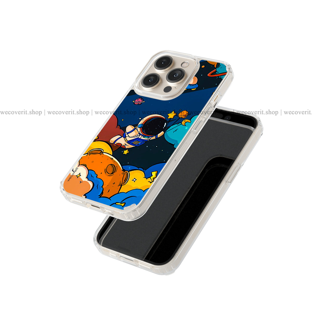 Astronaut Flying Space Soft Mobile Cover
