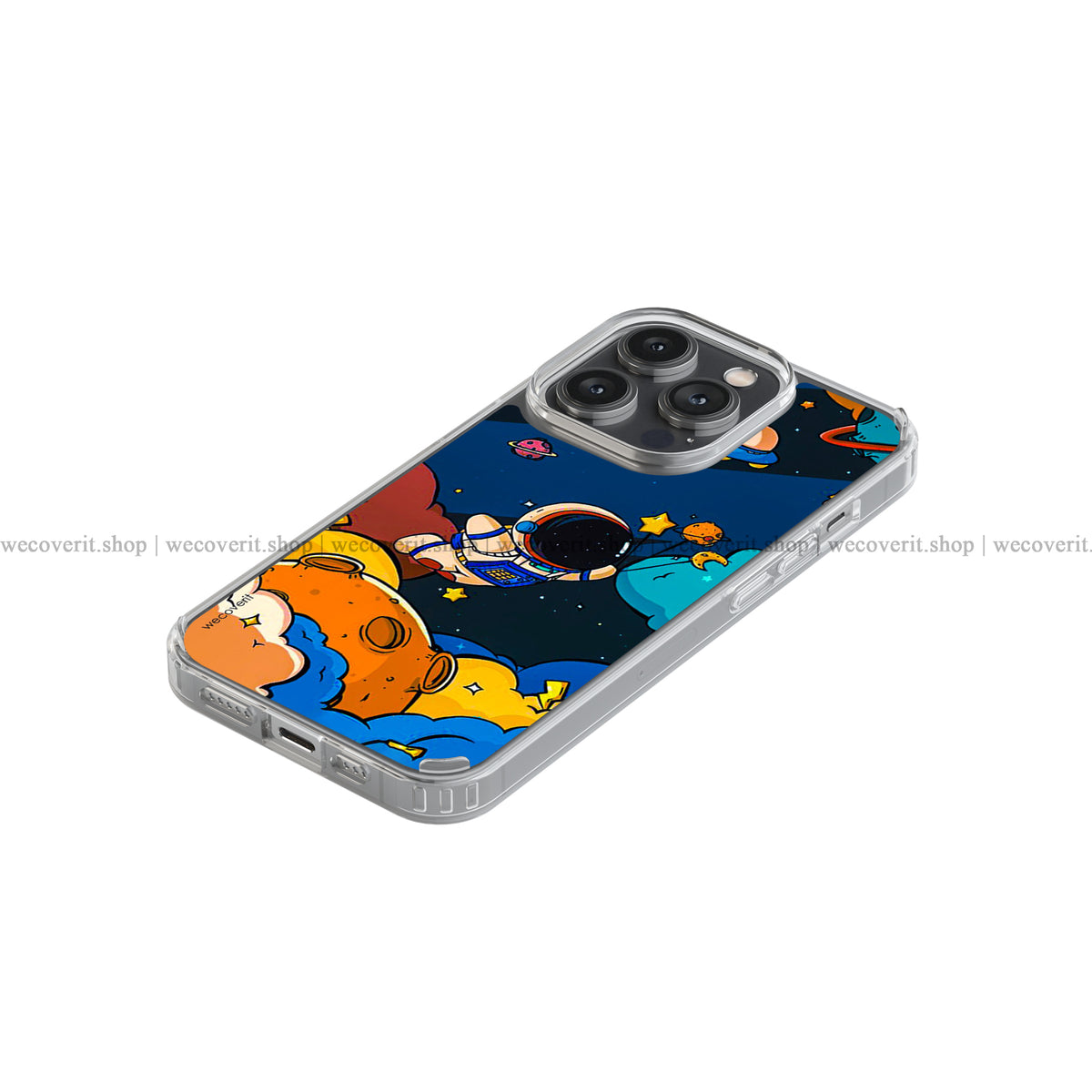 Astronaut Flying Space Soft Mobile Cover