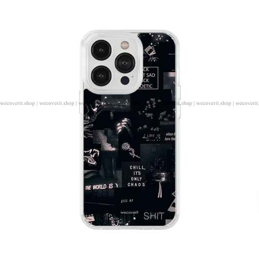 Black Vibe Aesthetic Soft Mobile Cover