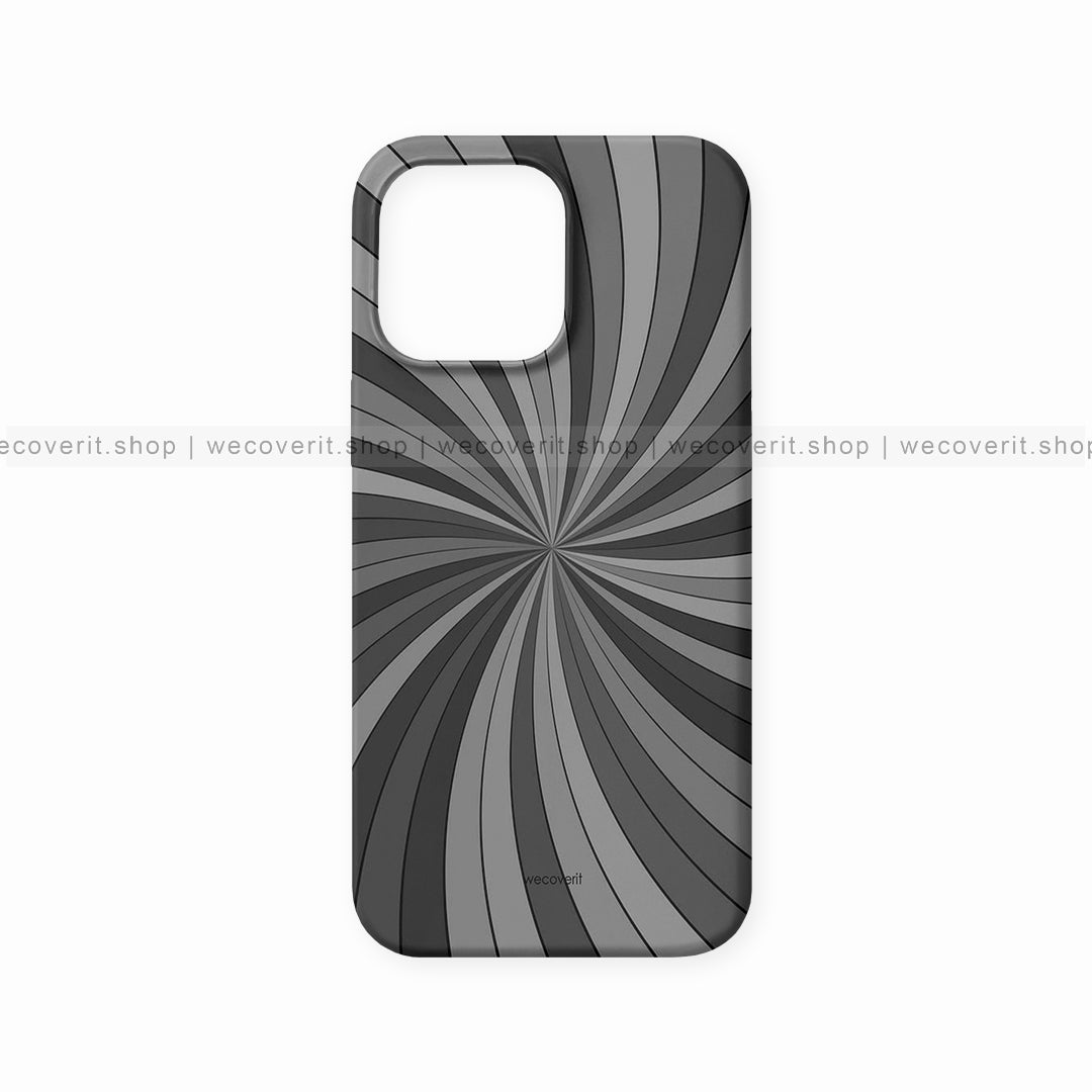 Black n Gray Spiral Mobile Cover