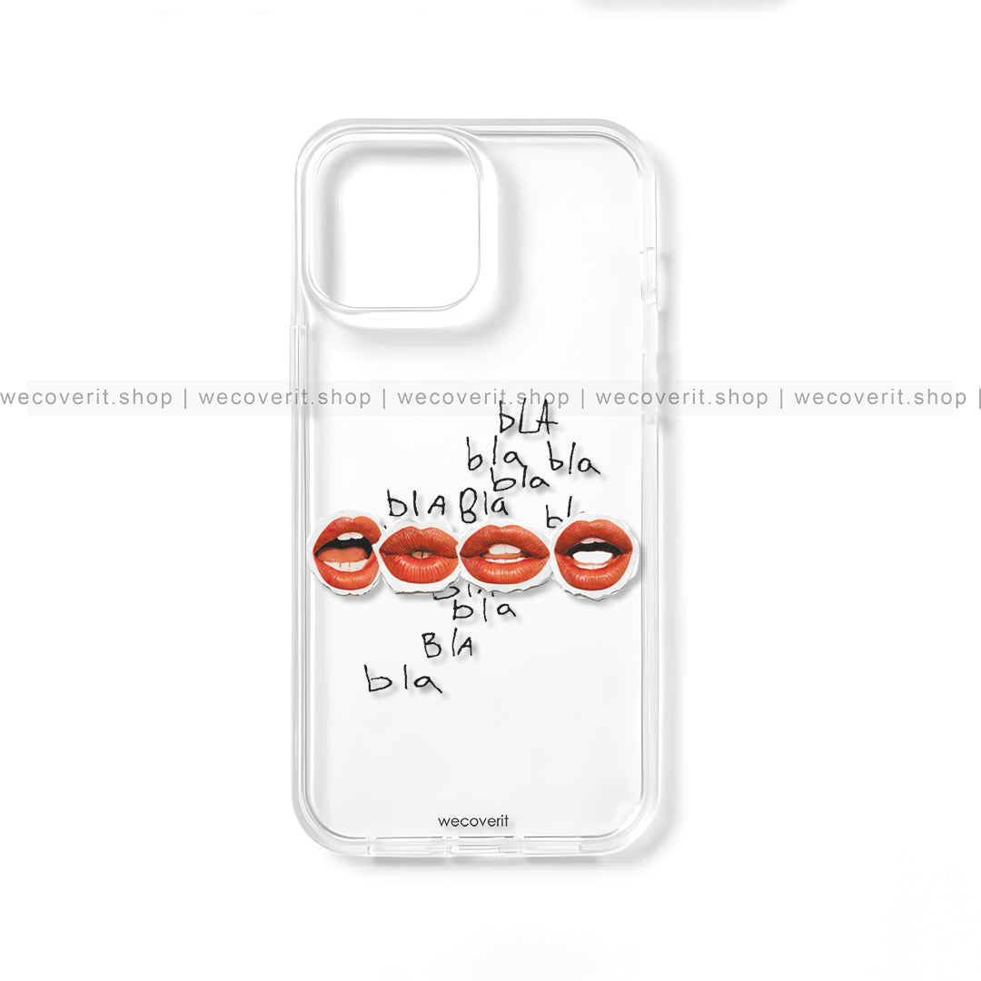 Blah Blah Transparent Mobile Cover