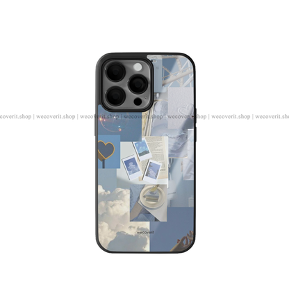 Blue Aesthetic Premium Glossy Phone Cover