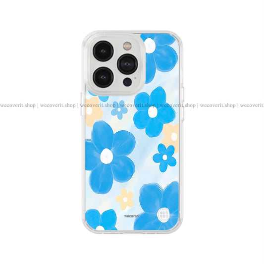 Blue Flowers Aesthetic Floral Soft Mobile Cover