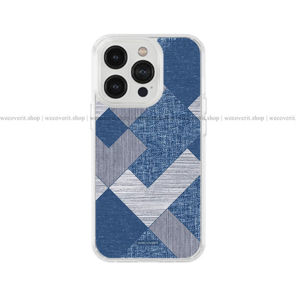 Blue Geometrical Pattern Soft Mobile Cover