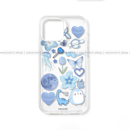 Blue Tone Transparent Mobile Cover