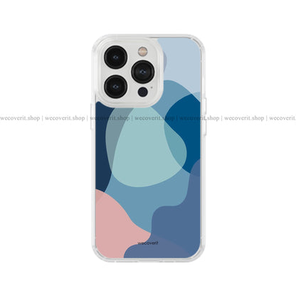 Blue Bubble Abstract Art Soft Mobile Cover