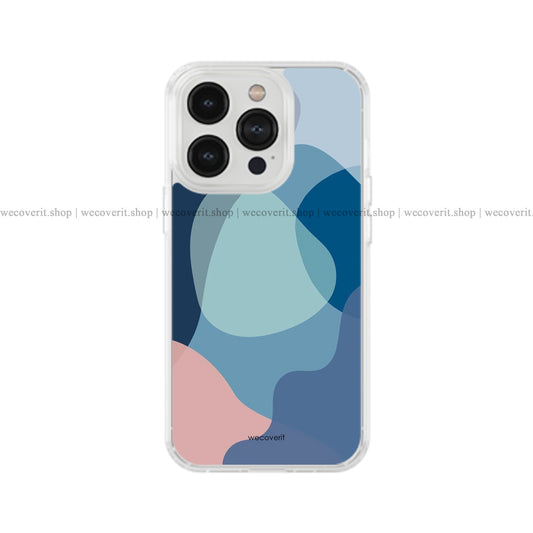 Blue Bubble Abstract Art Soft Mobile Cover