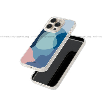 Blue Bubble Abstract Art Soft Mobile Cover