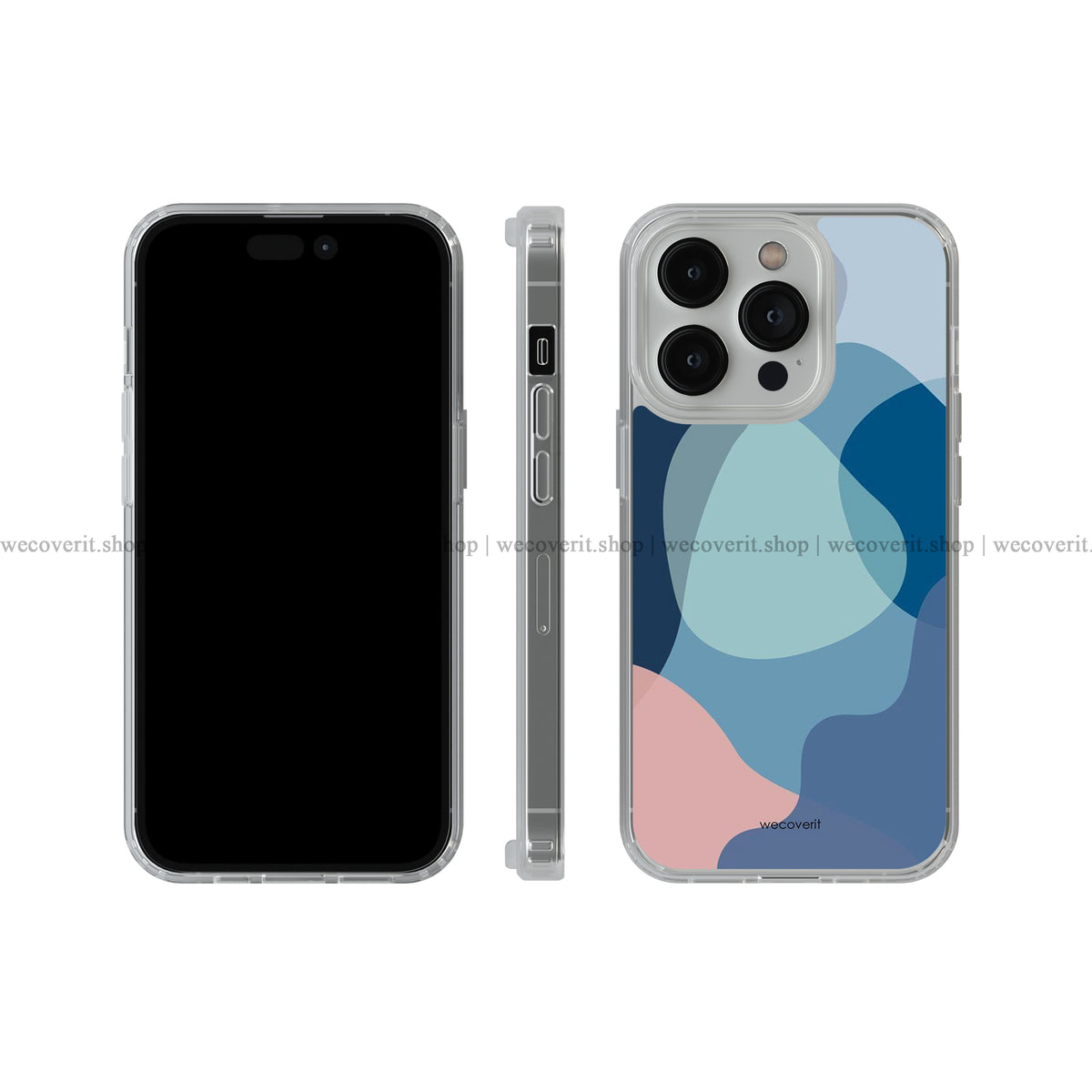 Blue Bubble Abstract Art Soft Mobile Cover