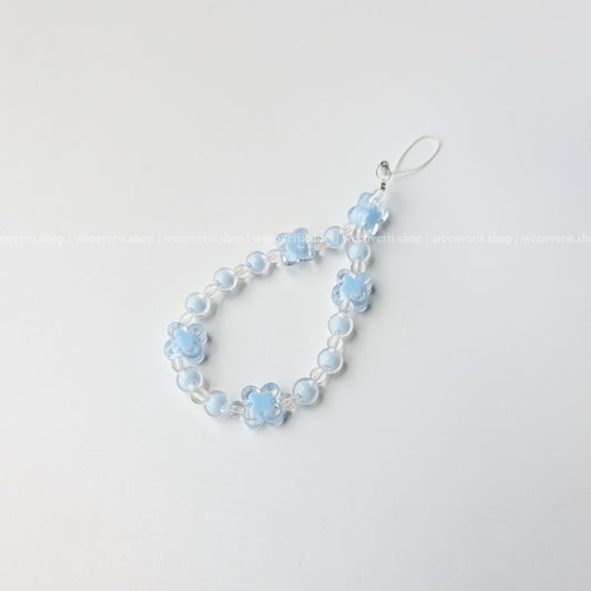 Blue Butterfly with Blue Crystal Beads Mobile Charm