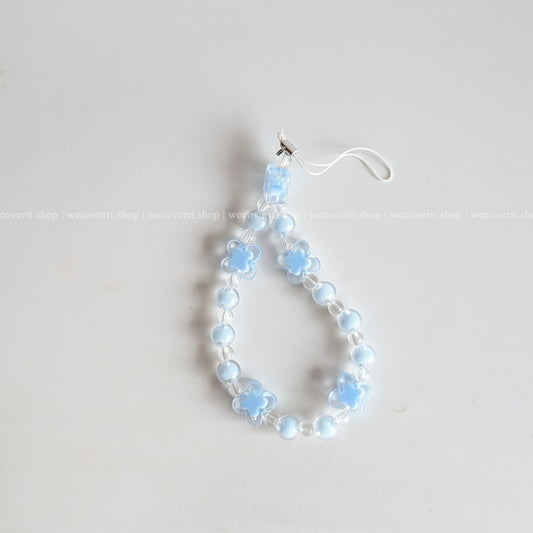 Blue Butterfly with Blue Crystal Beads Mobile Charm