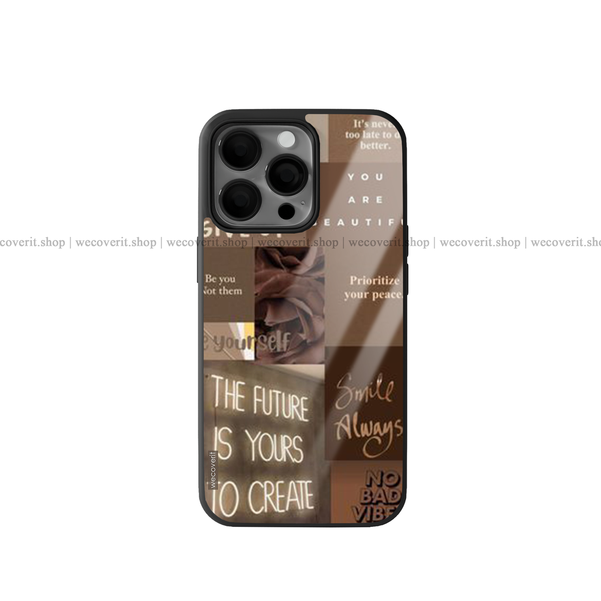 Brown Vibe Aesthetic Premium Glossy Phone Cover