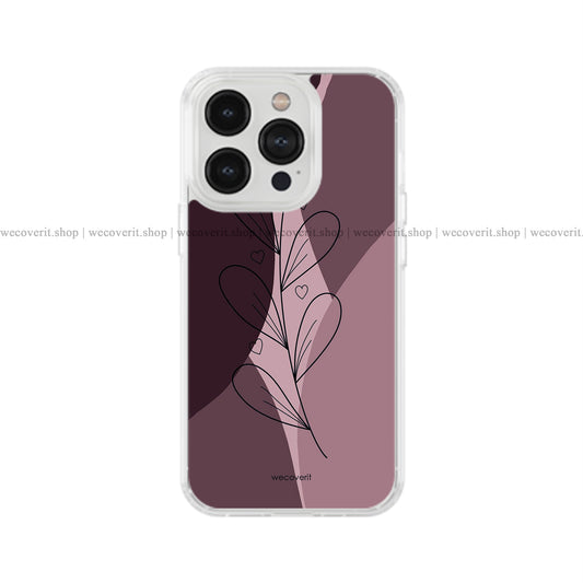 Brown Leaf Abstract Art Soft Mobile Cover