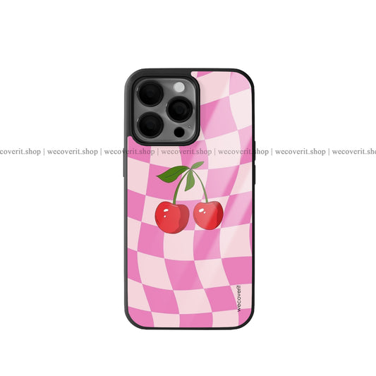 Cherry Bliss Aesthetic Premium Glossy Phone Cover