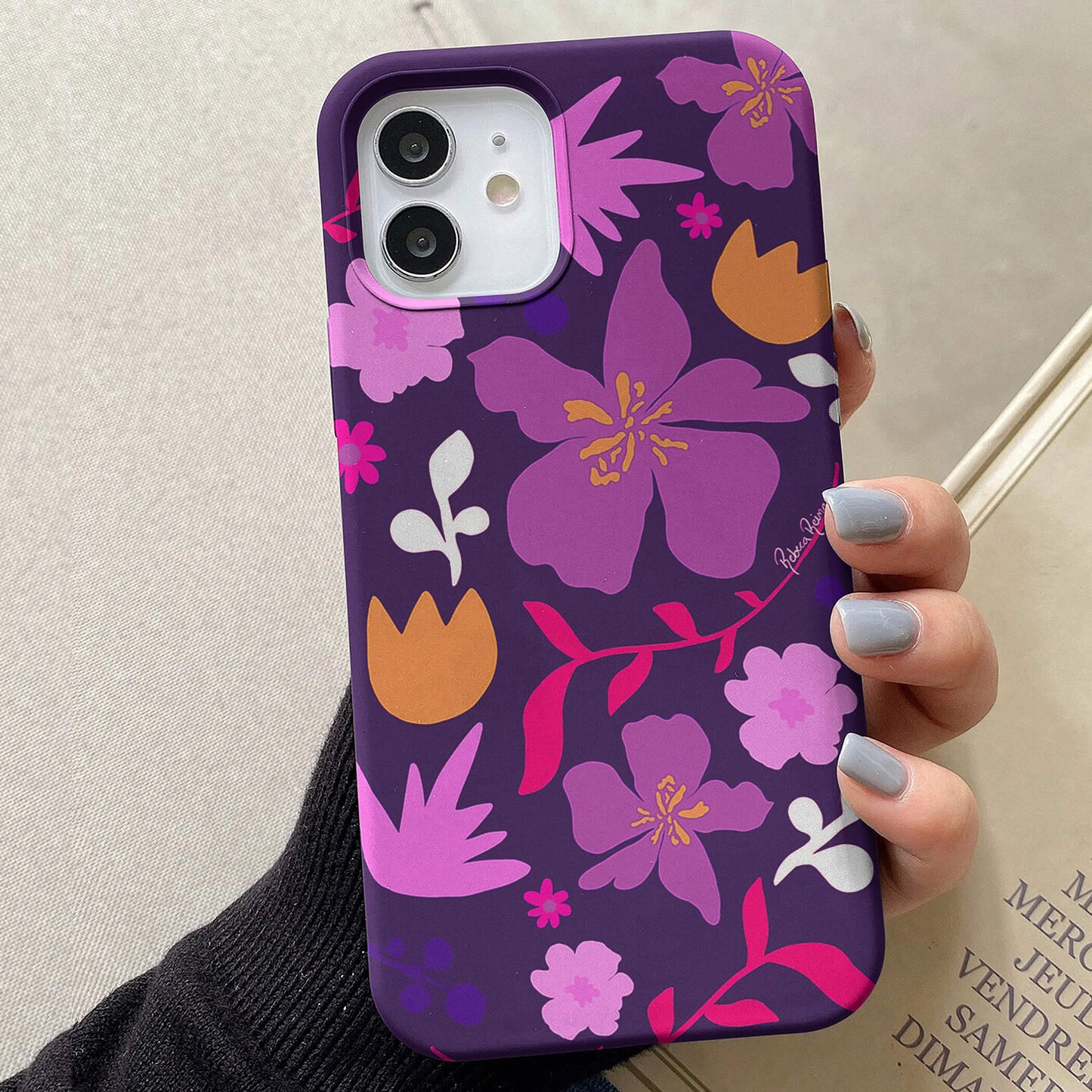 Purple Flowers Floral Cover