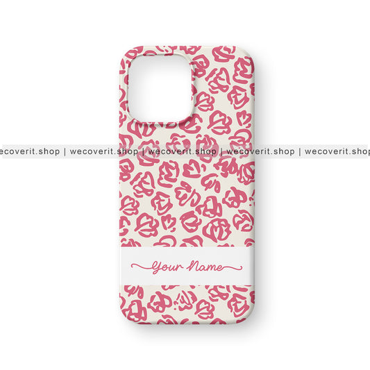 Floral Art Custom Name Mobile Cover