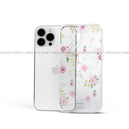 Floral Doodle Transparent Mobile Cover