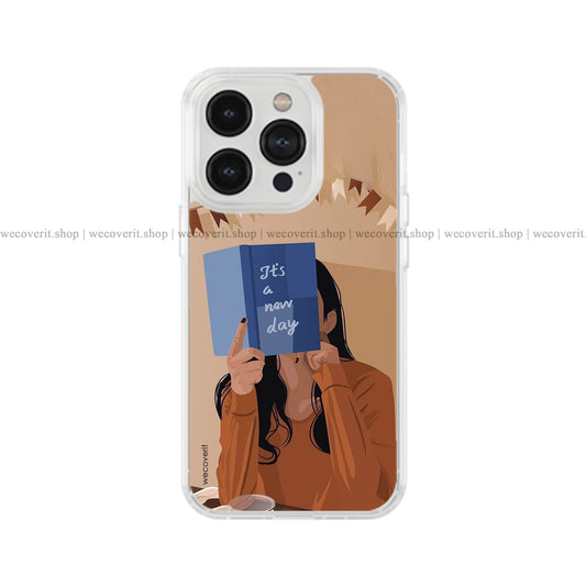 Girl Reading A Book Girl Illustration Soft Mobile Cover