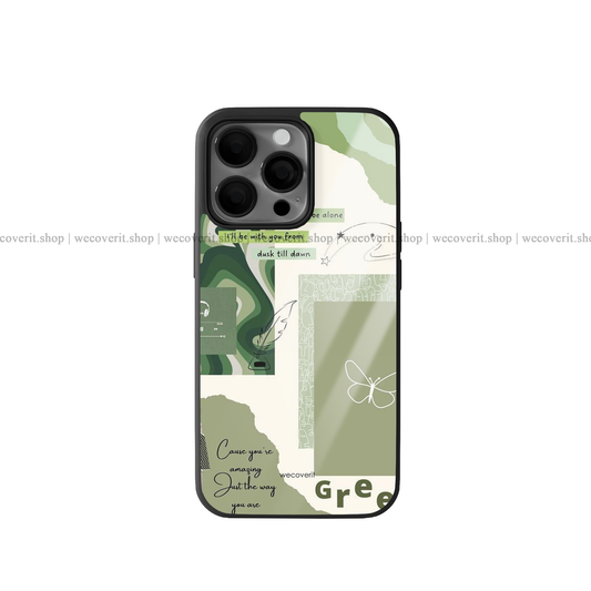 Green Aesthetic Premium Glossy Phone Cover