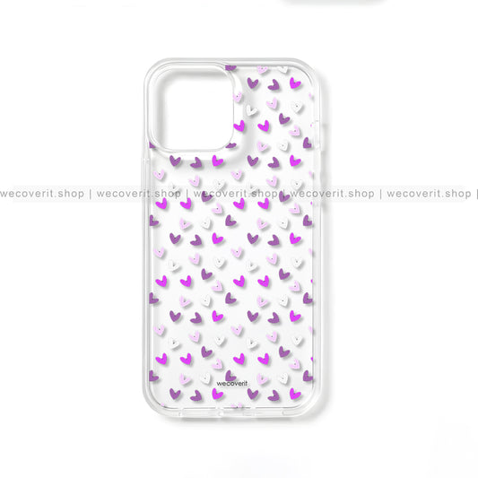 Heart Pattern Transparent Mobile Cover