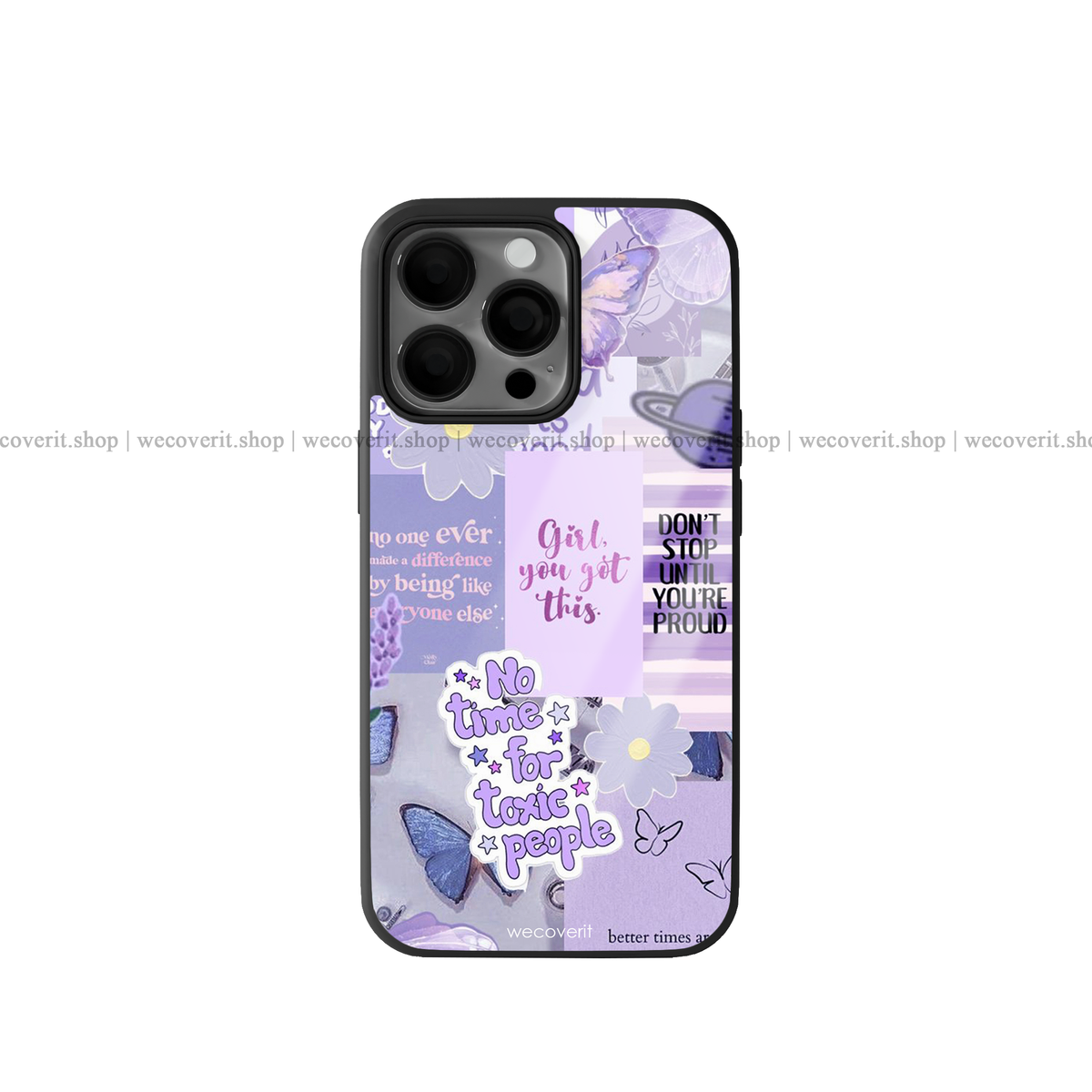 Lavender Vibe Aesthetic Premium Glossy Phone Cover