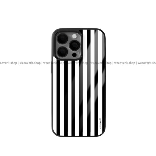Mono Stripe Aesthetic Premium Glossy Phone Cover