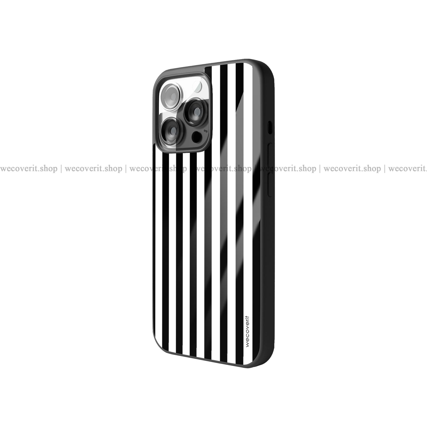 Mono Stripe Aesthetic Premium Glossy Phone Cover