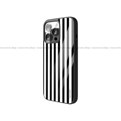 Mono Stripe Aesthetic Premium Glossy Phone Cover