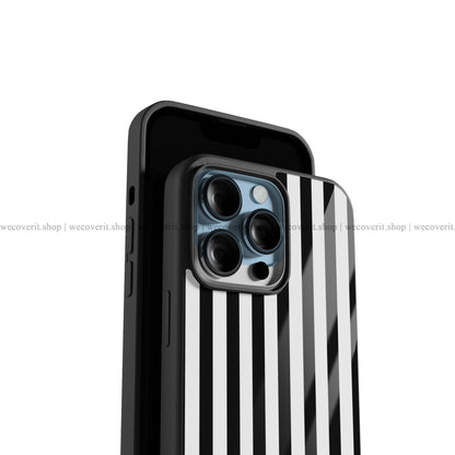 Mono Stripe Aesthetic Premium Glossy Phone Cover