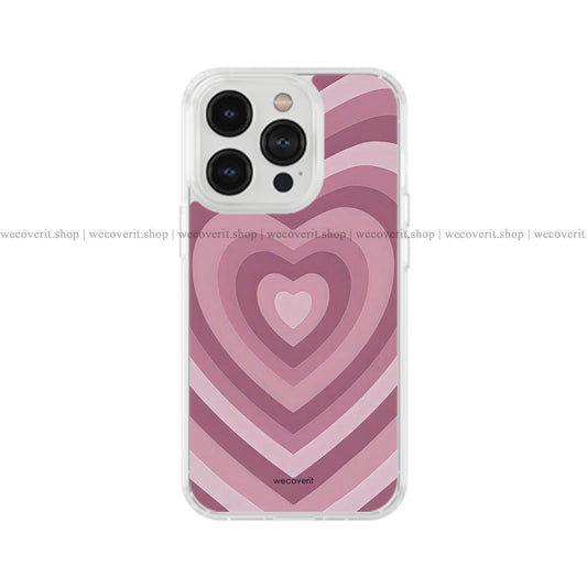 Pink Color Heart Pattern Soft Mobile Cover
