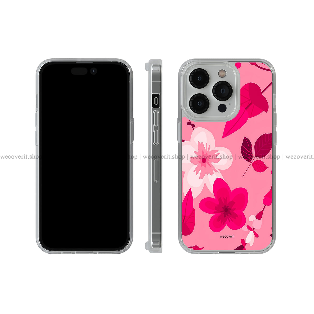 Pink Seamless Pattern Floral Soft Mobile Cover