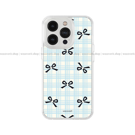 Plaid Elegance Kawai Soft Mobile Cover