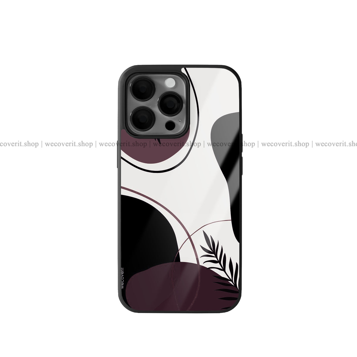 Plain Leaf Abstract Art Premium Glossy Phone Cover